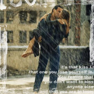 Kissing in the rain